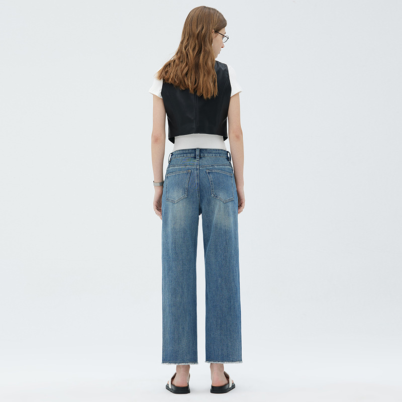 Jeans | Ayla Raw Hem Crop Regenerative Cotton Jeans  –  Womens Jeans Jeans