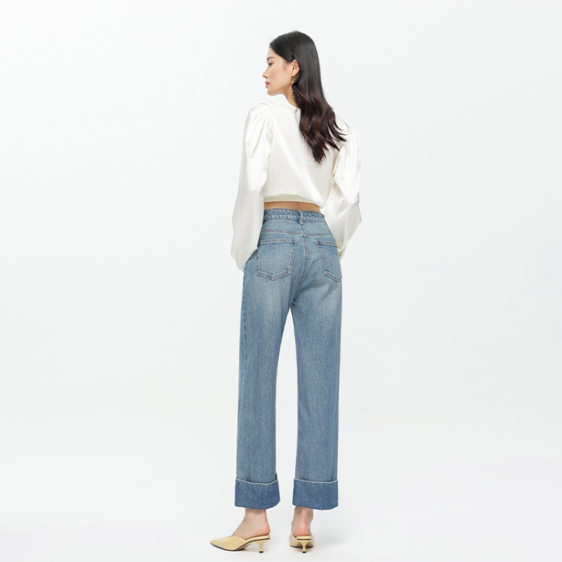 Jeans | Le Jane Wide Leg Cuffed Jeans  –  Womens Jeans Jeans