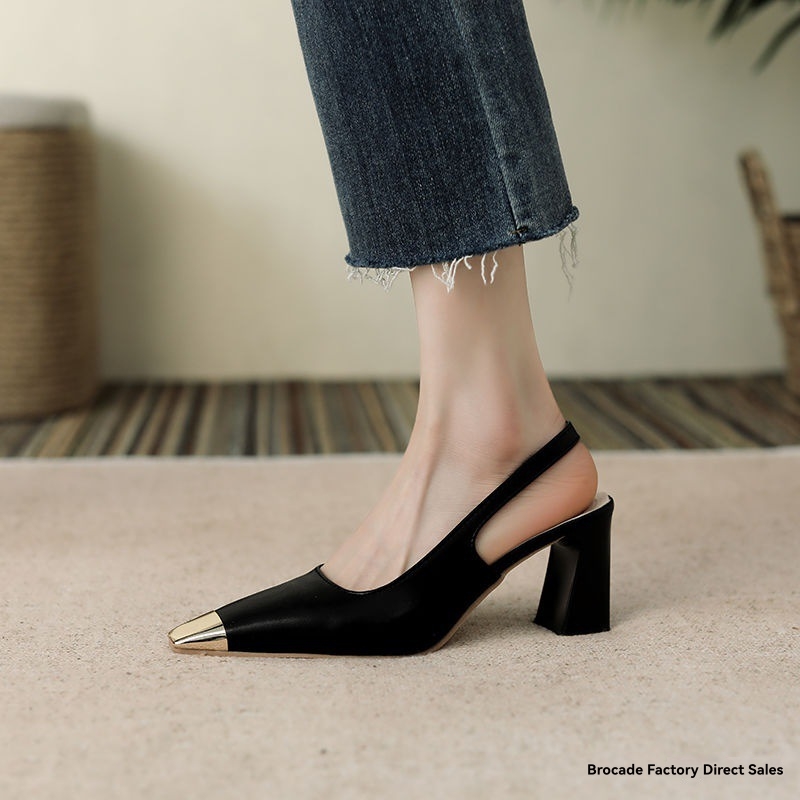 Pumps | Eleonora Metal Toe Cap Slingback Pumps  –  Womens Pumps Pumps