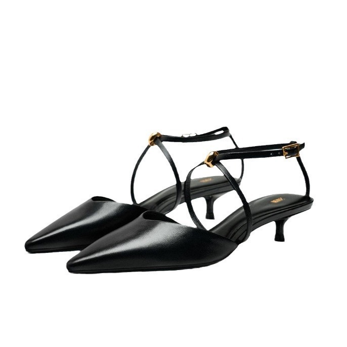 Pumps | Kieran Leather Mini Buckle Pumps  –  Womens Pumps Pumps